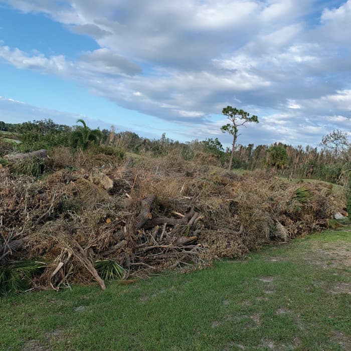 Storm debris pickup and haul-off business